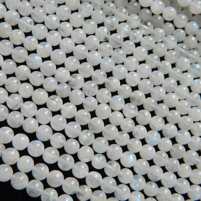 White Moonstone Beads  4mm 6mm 8mm 10mm 12mm 15''