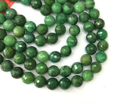 African Jade Faceted Beads 6mm 8mm 10mm 15''