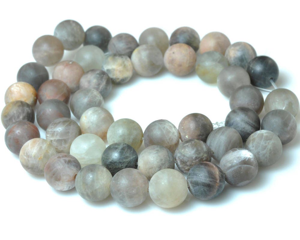Gray Sunstone Matte Beads 6mm 8mm 10mm 12mm 15''