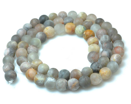 Gray Sunstone Matte Beads 6mm 8mm 10mm 12mm 15''
