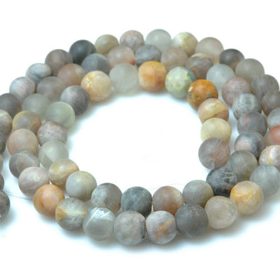 Gray Sunstone Matte Beads 6mm 8mm 10mm 12mm 15''