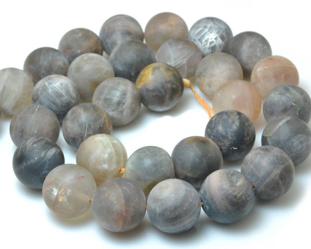 Gray Sunstone Matte Beads 6mm 8mm 10mm 12mm 15''