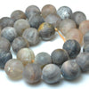 Gray Sunstone Matte Beads 6mm 8mm 10mm 12mm 15''