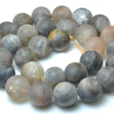 Gray Sunstone Matte Beads 6mm 8mm 10mm 12mm 15''
