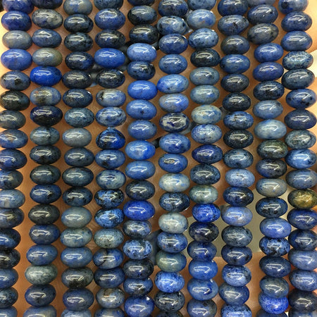 Perles de pierre rondelles dumortiérite 4x6mm 15''