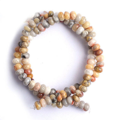 Crazy Agate Rondelle Beads 4x6mm 5x8mm 6x10mm 15''