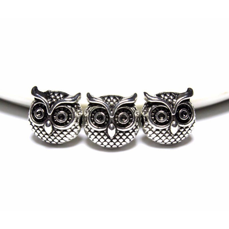 Charms Owl Head Beads Hawk Beads 10mm 30pcs
