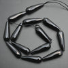 Black Onyx Teardrop Faceted Beads 15''