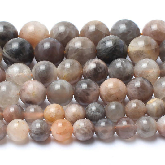 Gray Sunstone Beads  6mm 8mm 10mm 12mm 15''