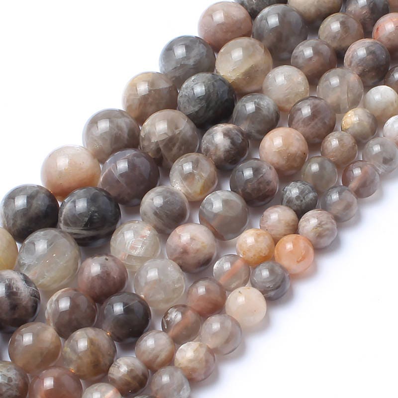 Gray Sunstone Beads  6mm 8mm 10mm 12mm 15''
