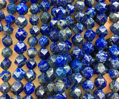 Genuine Lapis Lazuli Faceted Beads 8mm 10mm 15''
