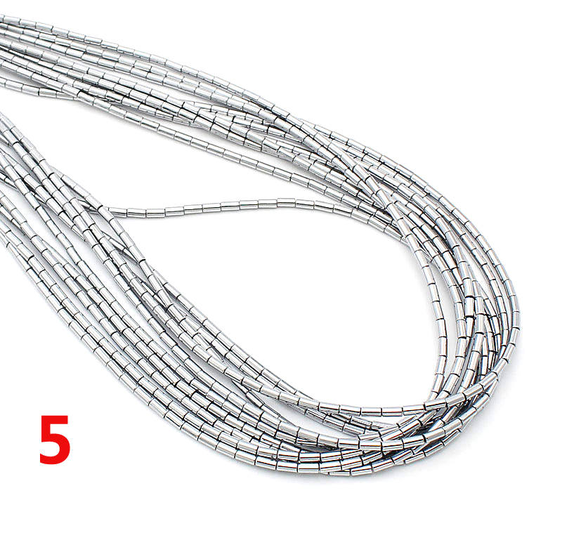 Hematite Tube Beads 1x3mm 2x3mm 2x4mm 3x5mm 15''