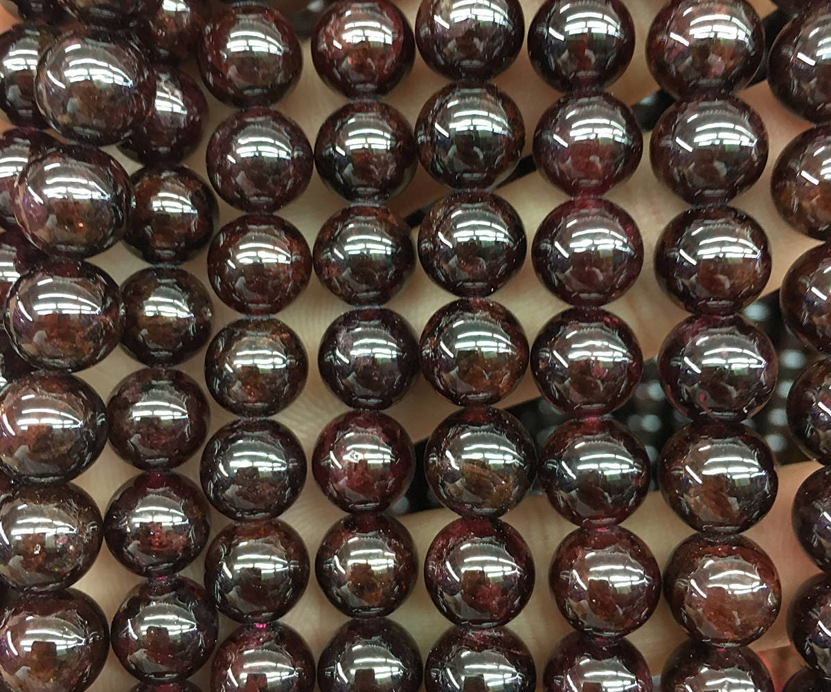 Garnet Beads 4mm 6mm 8mm 10mm 12mm 15''