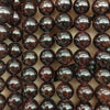 Perles de grenat 4 mm 6 mm 8 mm 10 mm 12 mm 15''