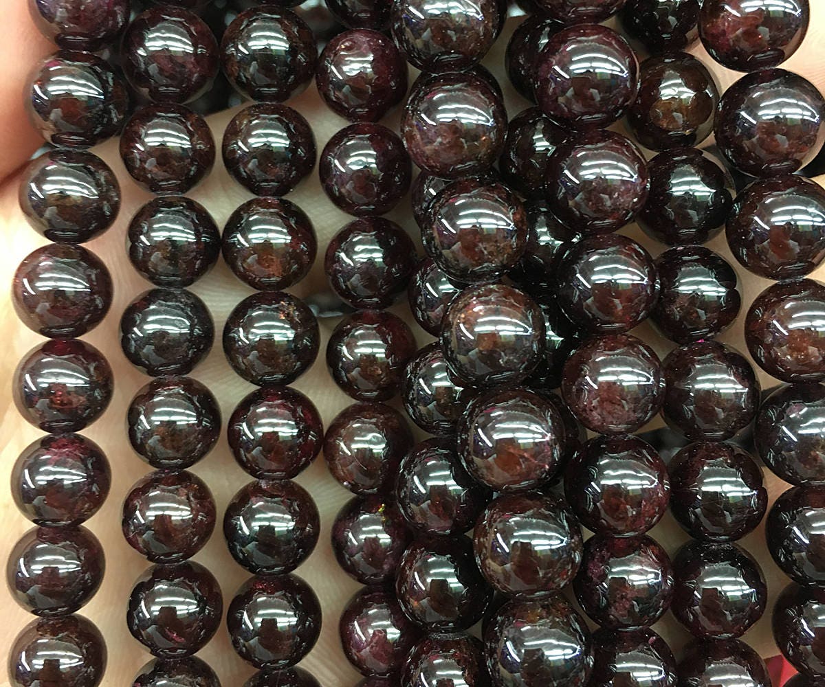 Garnet Beads 4mm 6mm 8mm 10mm 12mm 15''