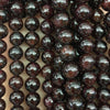 Perles de grenat 4 mm 6 mm 8 mm 10 mm 12 mm 15''