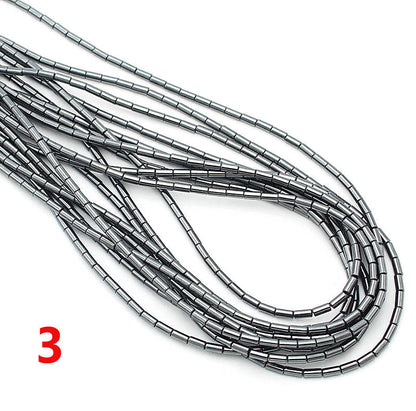 Hematite Tube Beads 1x3mm 2x3mm 2x4mm 3x5mm 15''