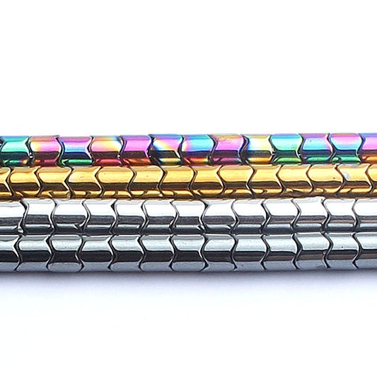 4x5mm Hematite Tube Beads 15''