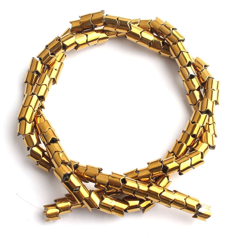 4x5mm Hematite Tube Beads 15''