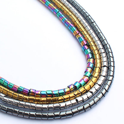4x5mm Hematite Tube Beads 15''