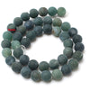 Perles d'agate mousse mate 4 mm 6 mm 8 mm 10 mm 12 mm 15''