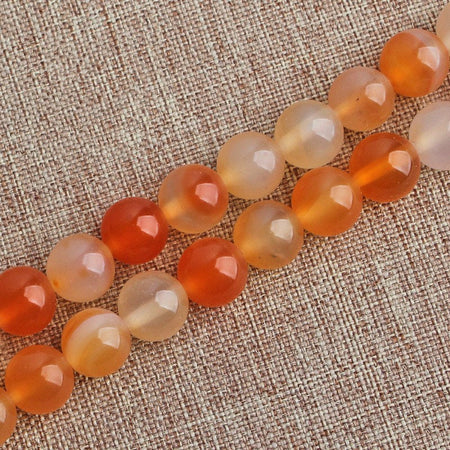 Karneolperler 4mm 6mm 8mm 10mm 12mm 15''