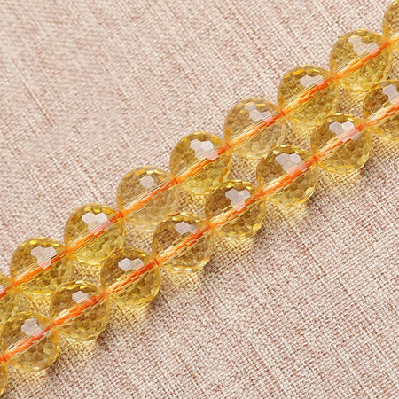 Citrine Faceted Beads 4mm 6mm 8mm 10mm 12mm 15''