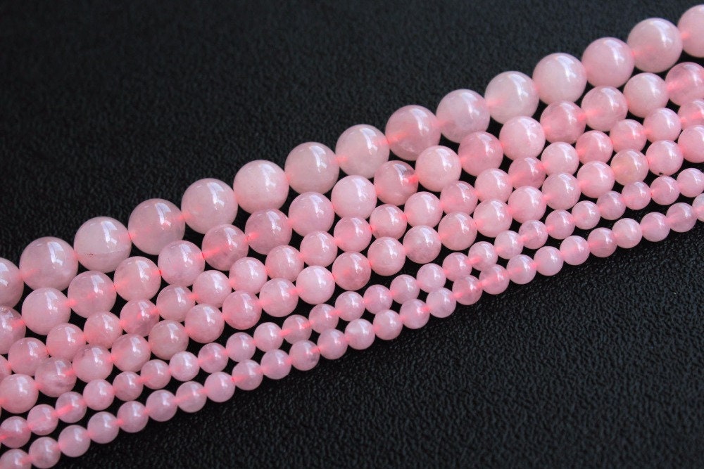 Rose Quartz Beads Natural Gemstone Beads 4mm 6mm 8mm 10mm 12mm 15''