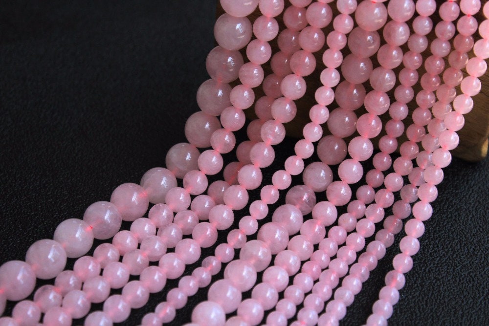 Rose Quartz Beads Natural Gemstone Beads 4mm 6mm 8mm 10mm 12mm 15''