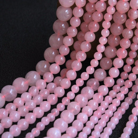 Rose Quartz Beads Natural Gemstone Beads 4mm 6mm 8mm 10mm 12mm 15''