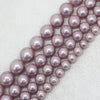 Perles de coquillage rose violet 6 mm 8 mm 10 mm 12 mm 14 mm 15''