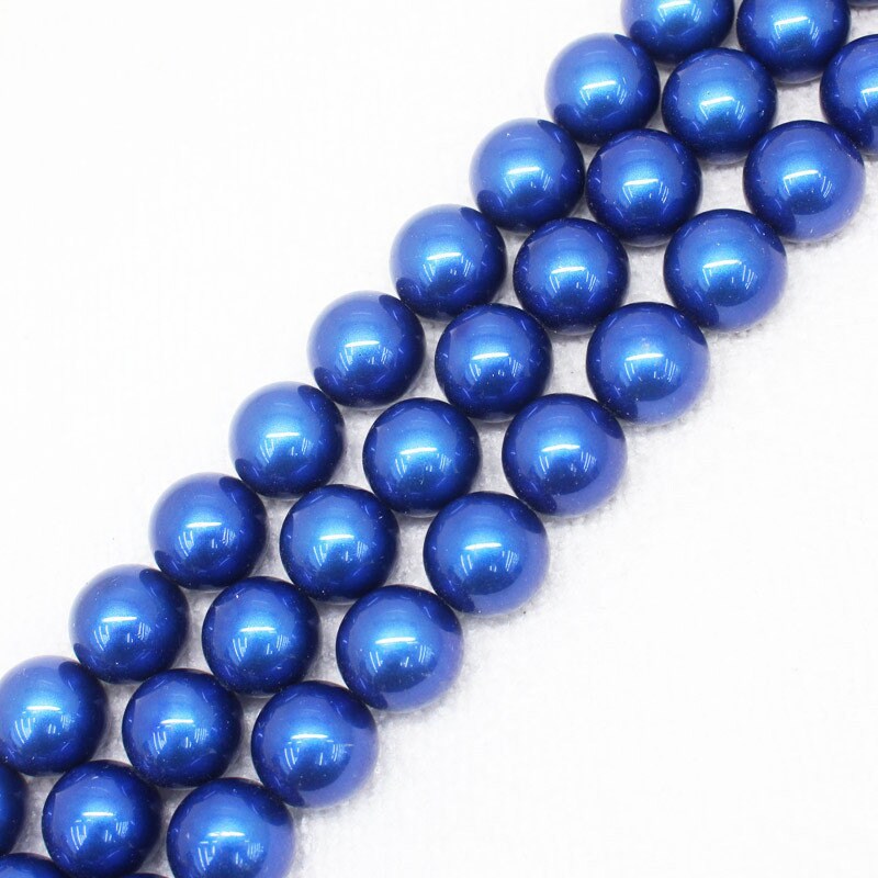 Blue Shell Pearl Beads 6mm 8mm 10mm 12mm 14mm 15''