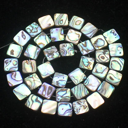 Abalone Shell Flat Square Beads 8mm 10mm 12mm 14mm 15''