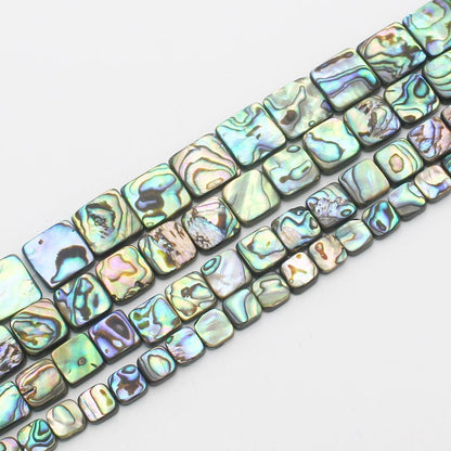 Abalone Shell Flat Square Beads 8mm 10mm 12mm 14mm 15''
