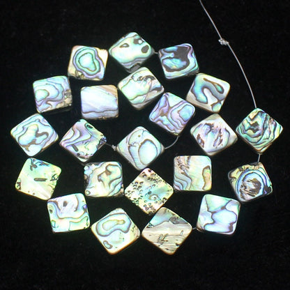 Abalone Shell Flat Rhombus Beads 8mm 10mm 12mm 14mm 16mm 15''