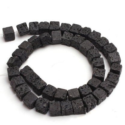 Lava Cube Beads 6mm 8mm 10mm 15''