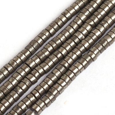 Pyrite Rondelle Beads Natural Gemstone Beads 2x3mm 3x6mm 4x8mm 5x10mm 15''