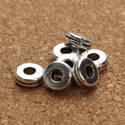 Silver Gold Color Tiny Spacers Alloy Beads 6mm 50pcs