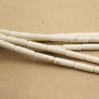 Ivory White Howlite Turquoise Tube Beads 4x6mm 5x8mm 4x13mm 15''