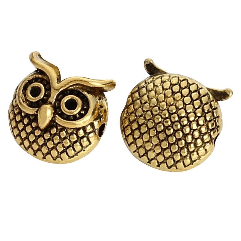 Charms Owl Head Beads Hawk Beads 10mm 30stk