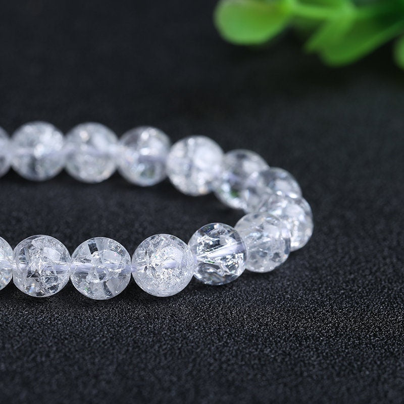 Cracked Crystal Quartz Beads 4mm 6mm 8mm 10mm 12mm 15''