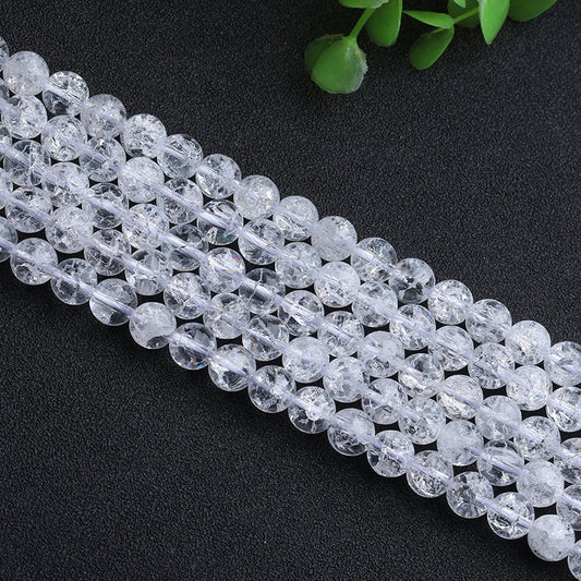 Cracked Crystal Quartz Beads 4mm 6mm 8mm 10mm 12mm 15''