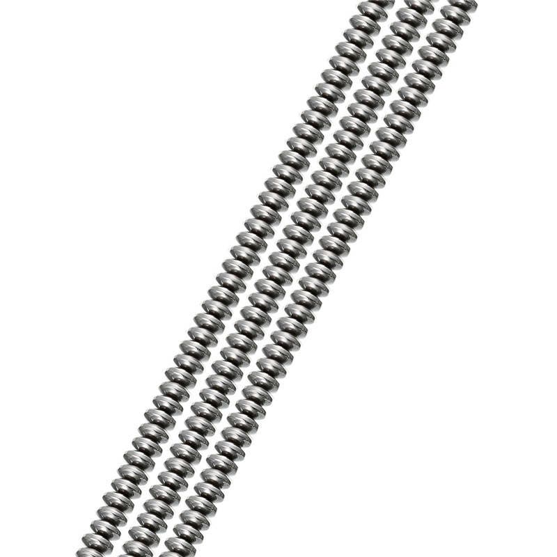 Perles rondelles en hématite 3x6 mm 15''