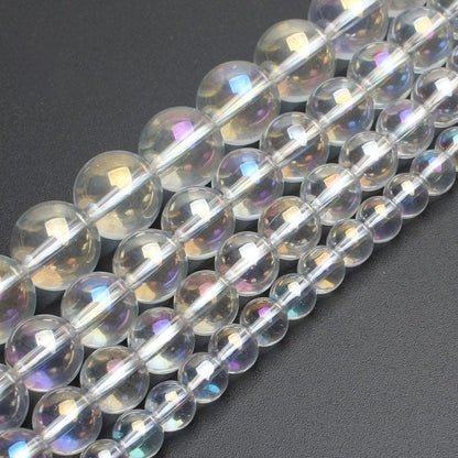 Rainbow Crystal Quartz Beads 4mm 6mm 8mm 10mm 12mm 15''