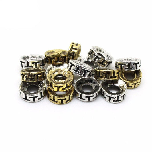 8mm Antique Silver Gold Spacer Beads 50pcs