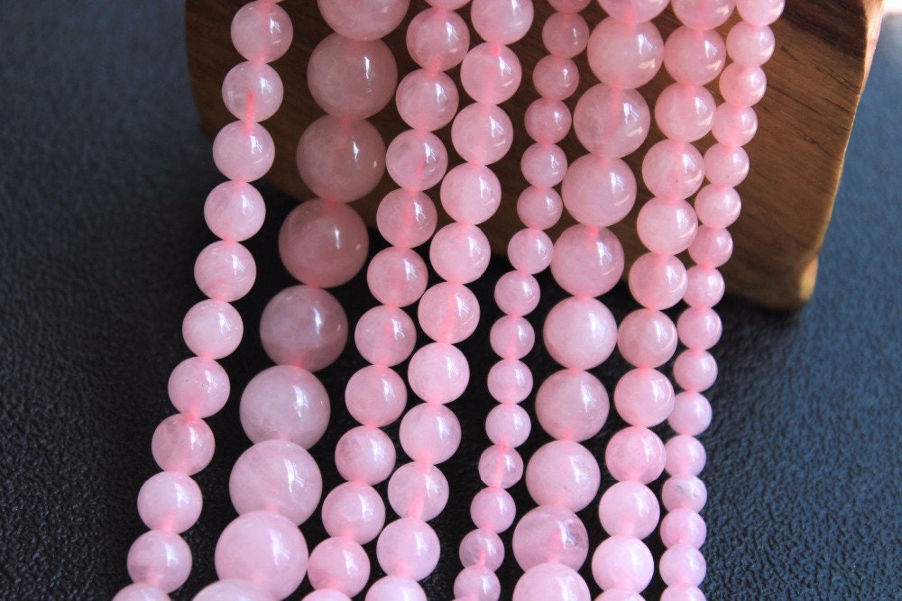 Rose Quartz Beads Natural Gemstone Beads 4mm 6mm 8mm 10mm 12mm 15''