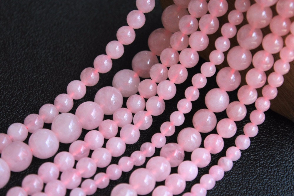 Rose Quartz Beads Natural Gemstone Beads 4mm 6mm 8mm 10mm 12mm 15''