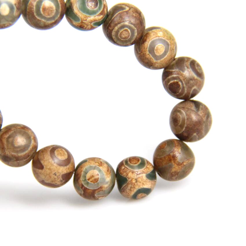 Tibetan Dzi Agate Beads 8mm 10mm 15‘’
