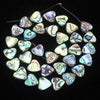 Abalone Shell Beads Flat Heart Beads 12mm 14mm 16mm 15''