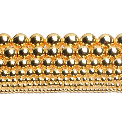 Guld hæmatit , naturlig belagt hæmatit ædelsten , rund løs sten 4 mm 6 mm 8 mm 10 mm 12 mm 15''